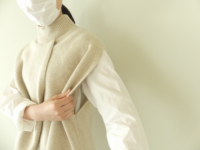 HAU(ハウ) knit vest lap cashmere wool(2211-0345) | SPACE MOO