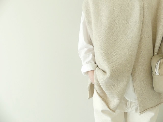 HAU(ハウ) knit vest lap cashmere wool(2211-0345) | SPACE MOO