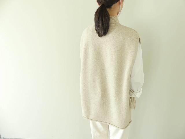 HAU(ハウ) knit vest lap cashmere wool(2211-0345) | SPACE MOO