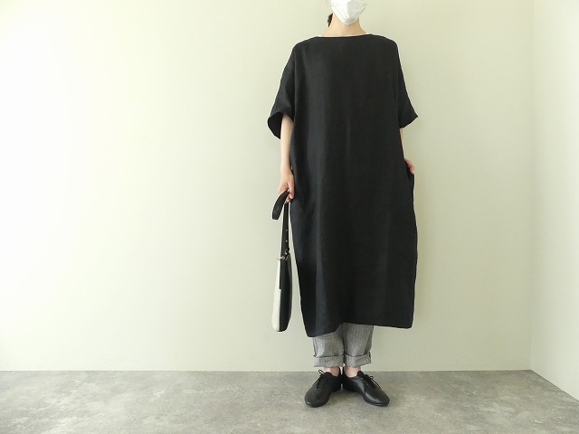 evam eva vie (エヴァムエヴァヴィー) linen dolman one-piece