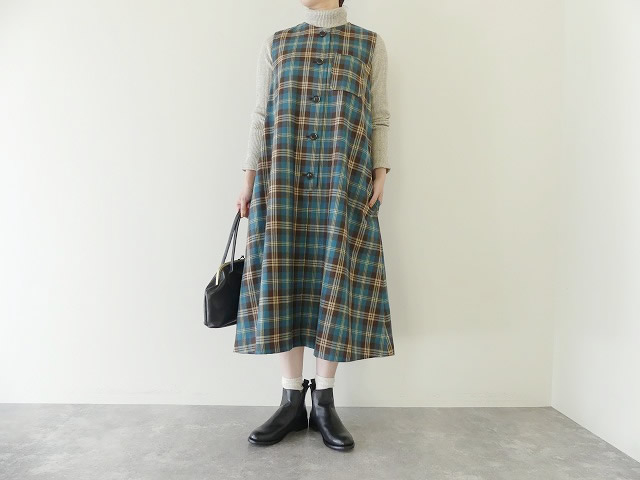 SARAHWEAR(サラウェア) Worted Tartan sleeveless Dressの商品画像1