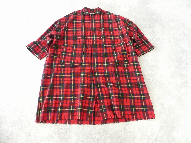 R&D.M(オールドマンズテーラー) WOOL TARTAN CHECK OPEN COLLAR WORK COATの商品画像11