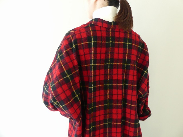 R&D.M(オールドマンズテーラー) WOOL TARTAN CHECK OPEN COLLAR WORK COATの商品画像8