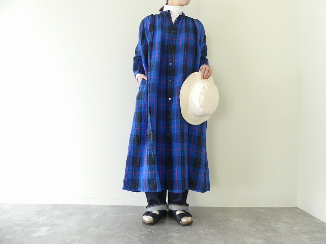 ichiAntiquite's(イチアンティークス) LINEN TARTAN DRESSの商品画像2