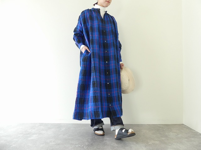 ichiAntiquite's(イチアンティークス) LINEN TARTAN DRESSの商品画像6