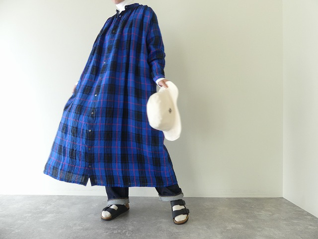 ichiAntiquite's(イチアンティークス) LINEN TARTAN DRESSの商品画像7