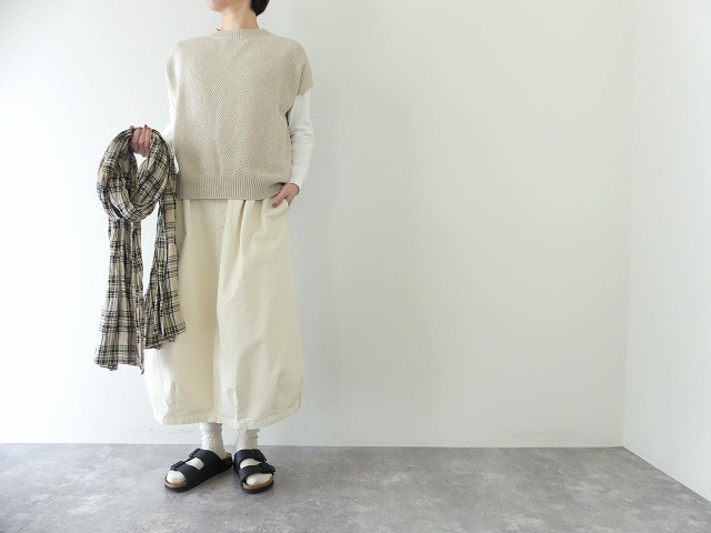 evam eva(エヴァムエヴァ) moss stitch vestの商品画像1