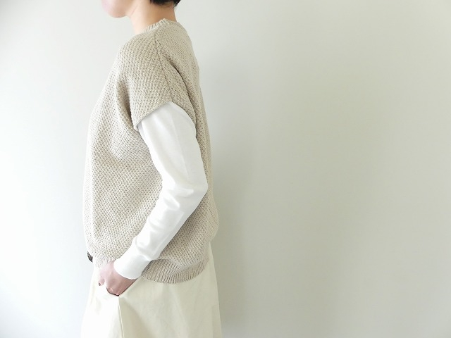 evam eva(エヴァムエヴァ) moss stitch vestの商品画像10