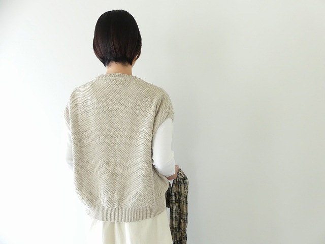 evam eva(エヴァムエヴァ) moss stitch vestの商品画像11