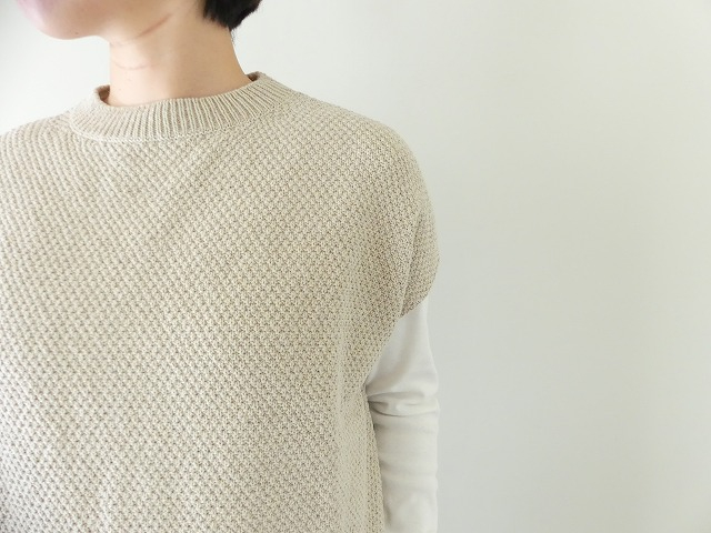 evam eva(エヴァムエヴァ) moss stitch vestの商品画像4