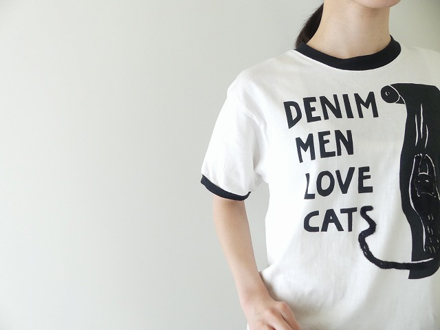 KAPITAL(キャピタル) 天竺リンガーT DENIM MEN LOVE CATスクラッチプリントの商品画像5