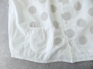 快晴堂(かいせいどう) Girls 水玉ダンガリーのインディゴとホワイト　丸衿半袖シャツの商品画像27