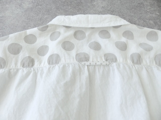 快晴堂(かいせいどう) Girls 水玉ダンガリーのインディゴとホワイト　丸衿半袖シャツの商品画像32
