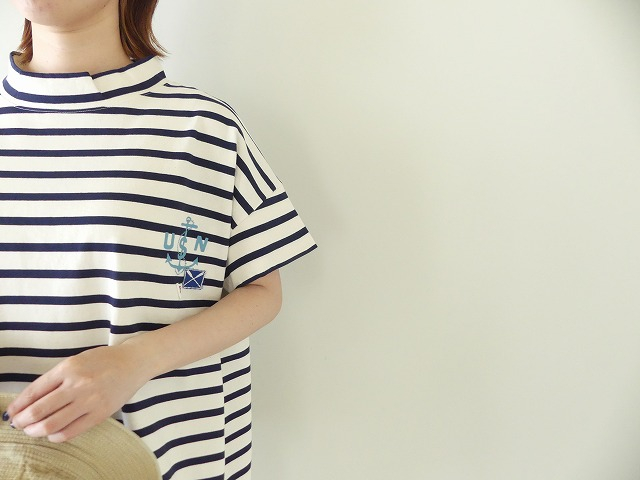 快晴堂(かいせいどう) Girl’sワッペンぺたぺたTシャツ スタンド衿半袖WideTシャツの商品画像4