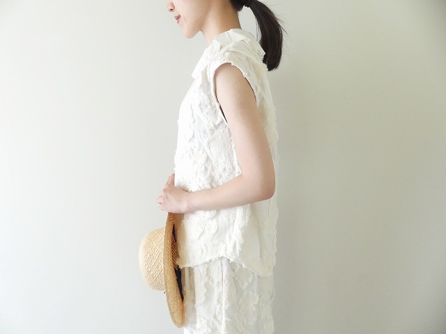 R&D.M(オールドマンズテーラー) B.C.J RUFFLED COLLAR NO SLEEVE BLOUSEの商品画像5