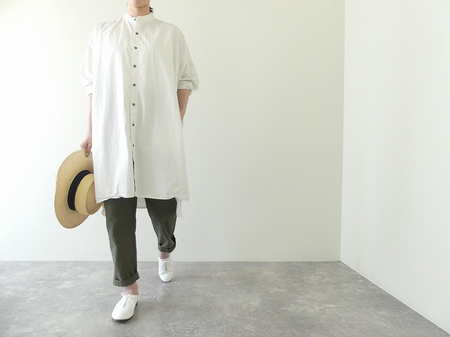 ARMEN(アーメン) UTILITY BANDED COLLAR LONG SHIRTの商品画像1