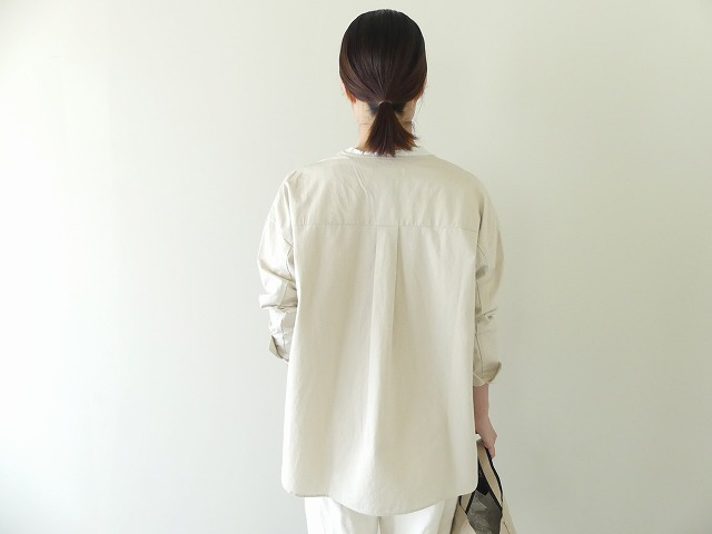 evam eva(エヴァムエヴァ) cotton no collar shirtの商品画像10