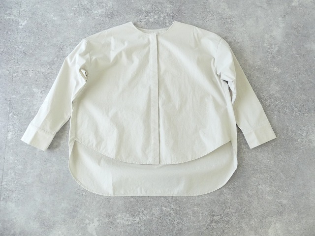 evam eva(エヴァムエヴァ) cotton no collar shirtの商品画像11