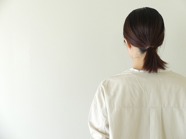 evam eva(エヴァムエヴァ) cotton no collar shirtの商品画像7