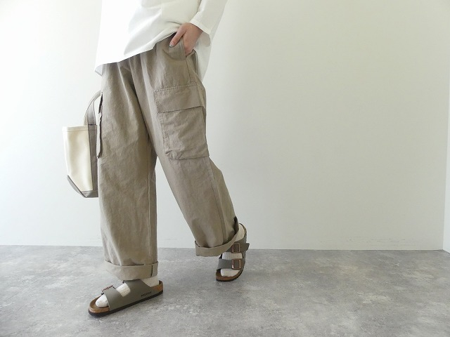 コットンリネン ツイルイージーカーゴパンツ EASY CARGO PANTS