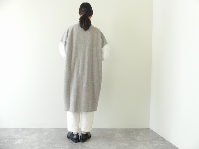 evam eva(エヴァムエヴァ) wool robe vestの商品画像12