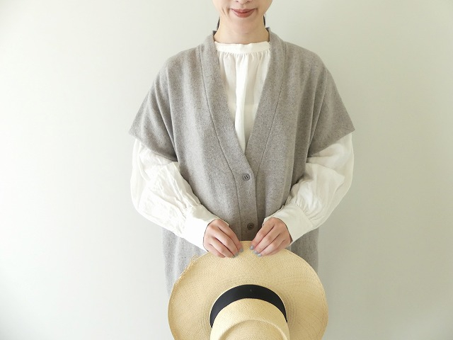 evam eva(エヴァムエヴァ) wool robe vestの商品画像6