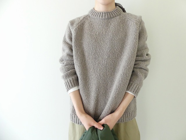 evam eva(エヴァムエヴァ) renew-wool raglan pulloverの商品画像2