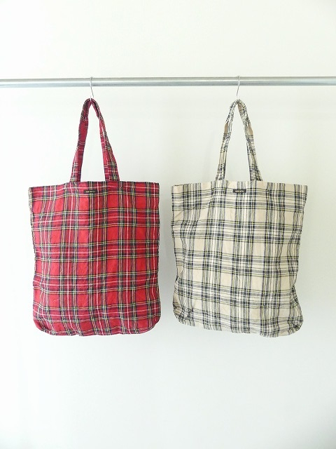 R&D.M(オールドマンズテーラー) LINEN TARTAN CHECK TOTE BAGの商品画像3