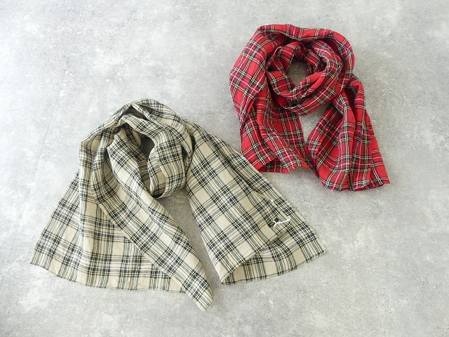 R&D.M(オールドマンズテーラー) LINEN TARTAN CHECK STOLEの商品画像7