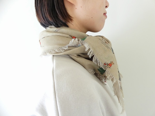 R&D.M(オールドマンズテーラー) BROWN BEARS GAUZE SHAWLの商品画像6