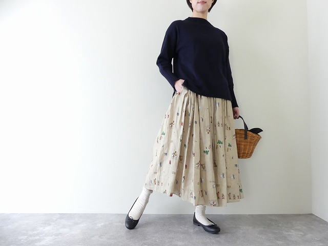 R&D.M(オールドマンズテーラー) BROWN BEARS GATHER SKIRTの商品画像3