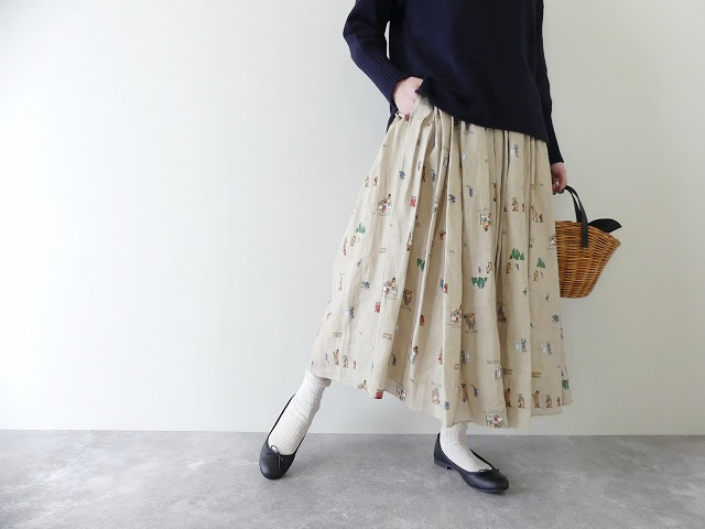 R&D.M(オールドマンズテーラー) BROWN BEARS GATHER SKIRTの商品画像6