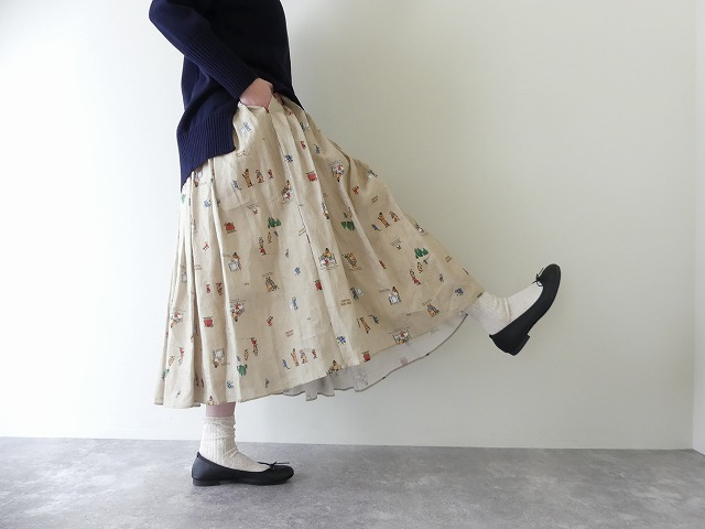 R&D.M(オールドマンズテーラー) BROWN BEARS GATHER SKIRTの商品画像9