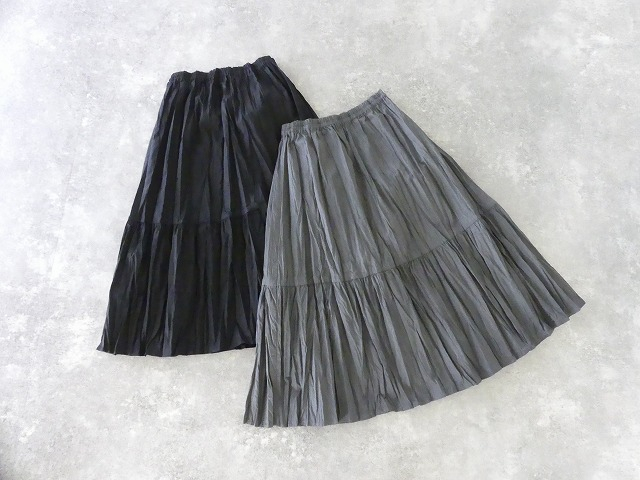 mizuiro ind(ミズイロインド) washer pleats tiered SK ワッシャープリーツティアードスカートの商品画像10