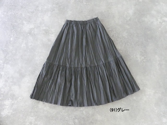 mizuiro ind(ミズイロインド) washer pleats tiered SK ワッシャープリーツティアードスカートの商品画像11