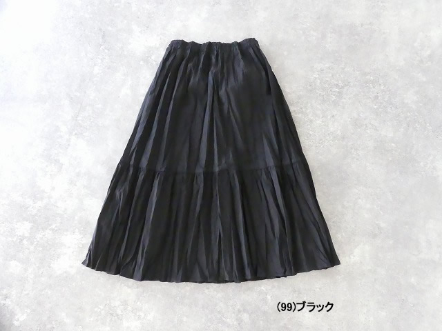 mizuiro ind(ミズイロインド) washer pleats tiered SK ワッシャープリーツティアードスカートの商品画像13