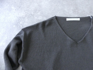 evam eva(エヴァムエヴァ) ramie cotton v neck pulloverの商品画像23