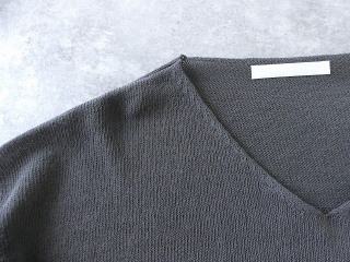 evam eva(エヴァムエヴァ) ramie cotton v neck pulloverの商品画像27