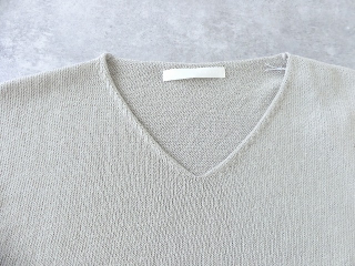 evam eva(エヴァムエヴァ) ramie cotton v neck pulloverの商品画像31