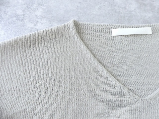 evam eva(エヴァムエヴァ) ramie cotton v neck pulloverの商品画像36