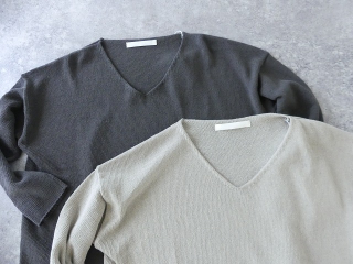 evam eva(エヴァムエヴァ) ramie cotton v neck pulloverの商品画像41