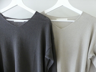 evam eva(エヴァムエヴァ) ramie cotton v neck pulloverの商品画像42