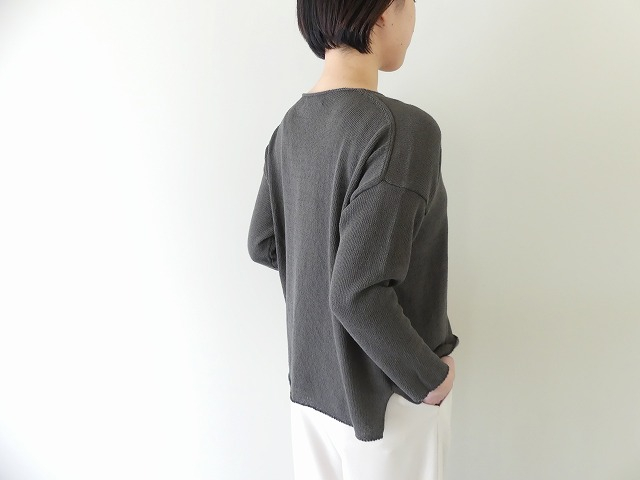 evam eva(エヴァムエヴァ) ramie cotton v neck pulloverの商品画像5