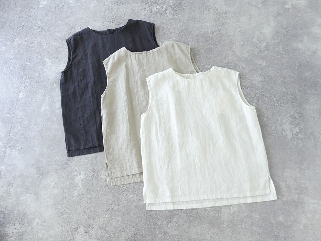 evam eva(エヴァムエヴァ) water linen sleevelessの商品画像3