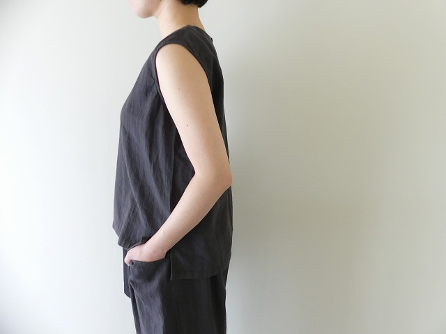 evam eva(エヴァムエヴァ) water linen sleevelessの商品画像4