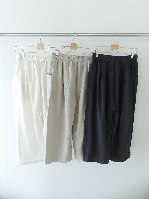 evam eva(エヴァムエヴァ) water linen cropped pantsの商品画像9