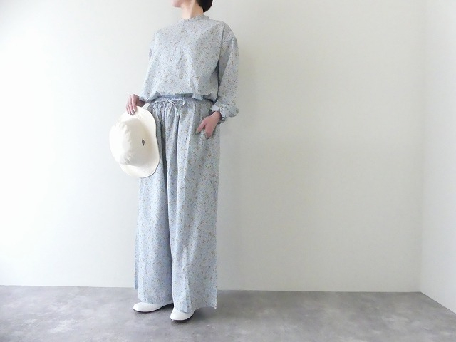 ARMEN(アーメン) COTTON FLOWER PRINT UTILITY BANDED COLLAR SHIRTの商品画像3