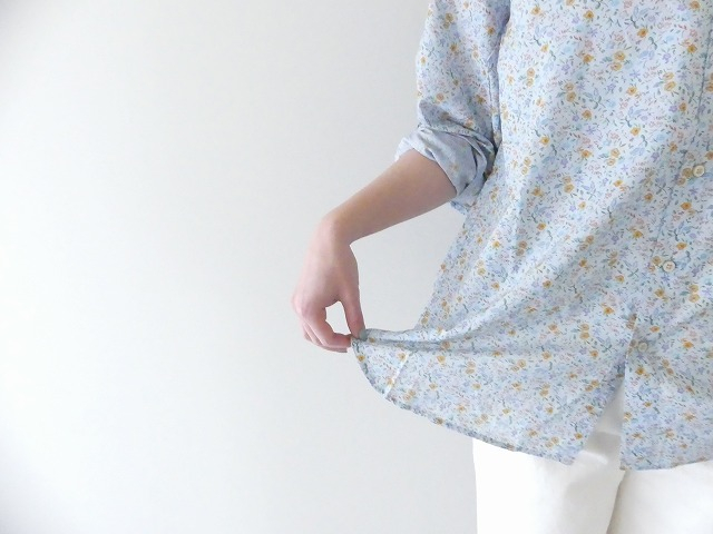 ARMEN(アーメン) COTTON FLOWER PRINT UTILITY BANDED COLLAR SHIRTの商品画像5