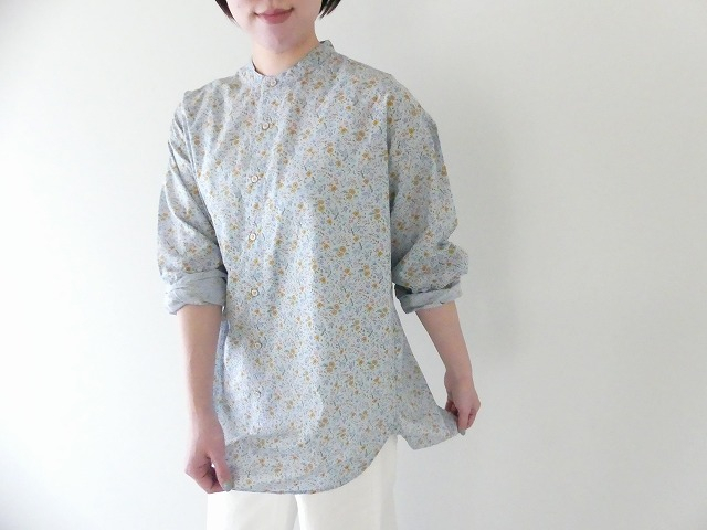 ARMEN(アーメン) COTTON FLOWER PRINT UTILITY BANDED COLLAR SHIRTの商品画像8