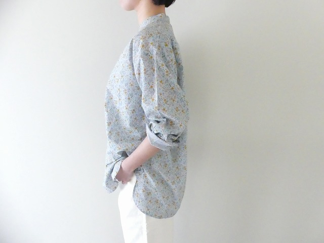 ARMEN(アーメン) COTTON FLOWER PRINT UTILITY BANDED COLLAR SHIRTの商品画像9